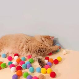 Brinquedos interativos de pelúcia para gatos, Gatinhos criativos, Jogos Mini Pompons, Lançamento interativo, Treinamento, Artigos para Brinquedos, Acessórios Pet - Image 3