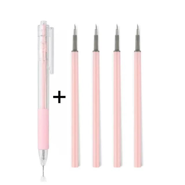 Kit Completo de Ferramentas para Scrapbooking DIY - 4 Peças com Faca, Caneta, Pinças e Cola para Artesanato e Corte 精美装饰艺术工具