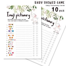 Cartão de jogo para festa de revelação de sexo do bebê, 10 peças, decoração para festa de aniversário - Image 6