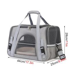 Portador de Animais Portátil com Malha Soft-Sided, Transportadora Respirável, Bolsa Dobrável para Cães e Gatos, Bolsa de Transporte - Image 5