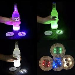 MunLii Luminous Garrafa Adesivos Luzes, LED Coaster, Xmas Lâmpadas para Bar, KTV, Festa de Casamento, Cocktail Drink Copos, Vaso Decor Lamp, 60mm - Image 6