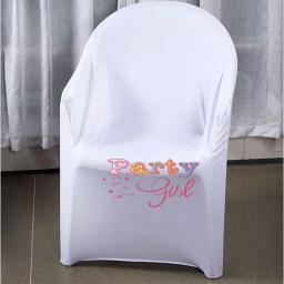 Plástico lycra elastano braço cadeira capa casamento capas de cadeira para festa de evento decoração do hotel - Image 1