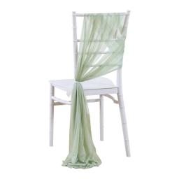 Como Chiffon Cadeira Sashes, Decoração da cadeira do casamento, Casamento corredor, Festa, Banquete, Evento, Baby Shower, 17x250cm, 10 Pcs, 50Pcs - Image 6