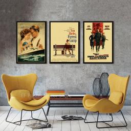 Pôster de filme clássico, impressões estéticas do escritório, amigos, tv, pintura retrô, vintage, casa, sala, bar, arte, decoração de parede, imagem - Image 3