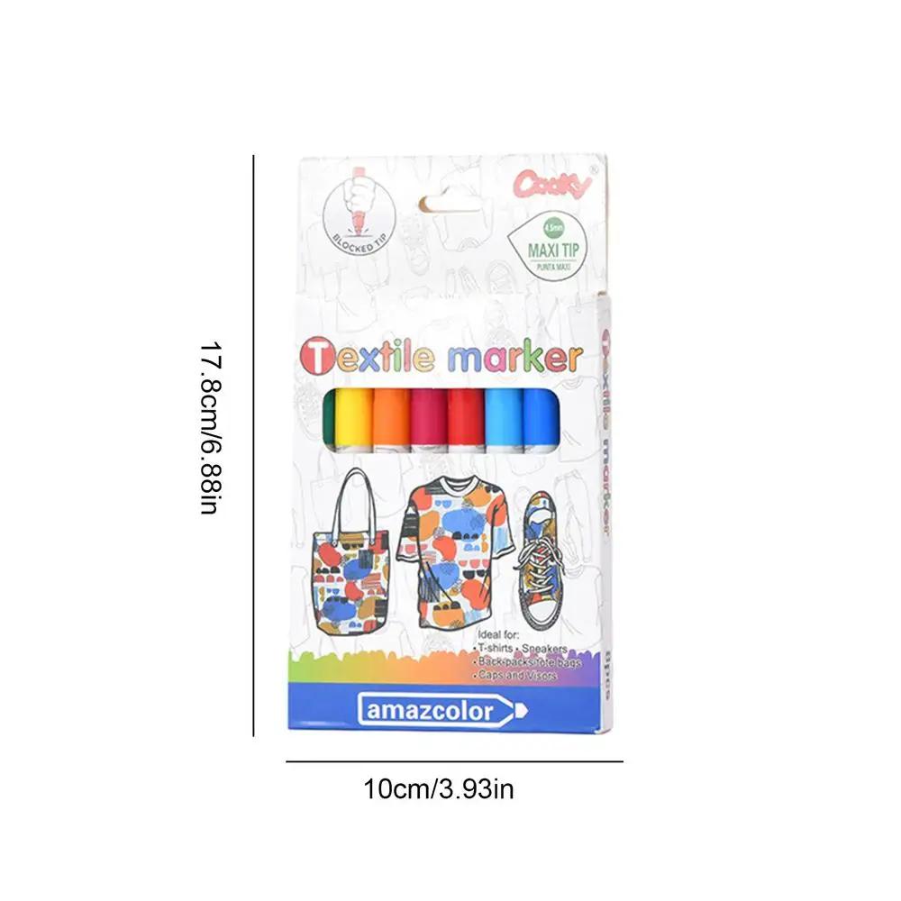 Canetas de tecido permanente para roupas, Marcadores para camisetas, Art Markers Set for Clothing - Image 1