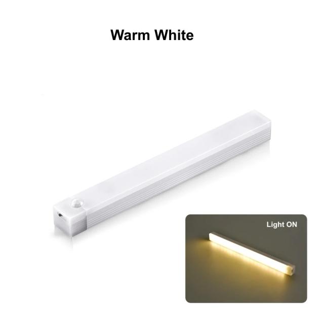 Luz de Armário LED Sem Fio Recarregável USB - Barra Longa para Cozinha, Guarda-Roupa e Escada