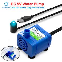 Bomba de água com luz LED para animais, bebedouro, motor, substituto para cães e gatos, tigela de água, dispensador de água para cães, acessórios para animais - Image 1