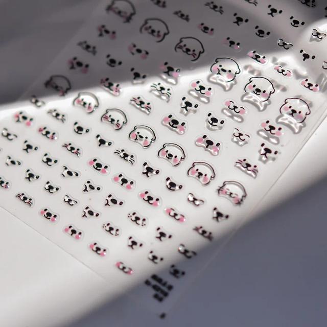 Adesivos de Unhas Kawaii com Foca, Design Adorável e Transparente para DIY, 1 Peça