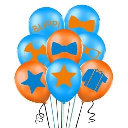 Blippiing tema festa de aniversário decoração festa talheres balão banner bolo topper pano de fundo para menino chá de bebê fontes de festa - Image 4