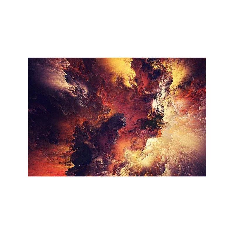 Multi-estilo abstrato nuvens imagem decorativa moderna arte da parede cartaz colorido pintura em tela banheiro sala de estar decoração de casa - Image 1