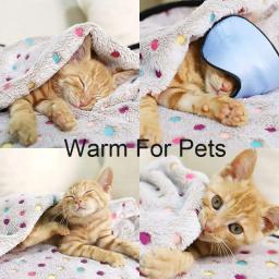Cobertor macio e fofo para animais de estimação Padrão Dot, Cobertor quente aconchegante para gato, Cama de cães pequenos e grandes, Pet Shop, Bonito - Image 6