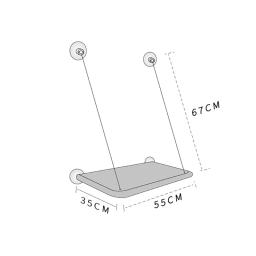 Rede confortável para gatos, cama suspensa, assento ensolarado, estrutura de escalada para gatinho, acessórios para animais, 20kg - Image 6