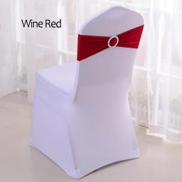 Capas para cadeira em lycra stretch com fivela deslizante para decorações de casamento atacado faixas para cadeira arco - Image 3