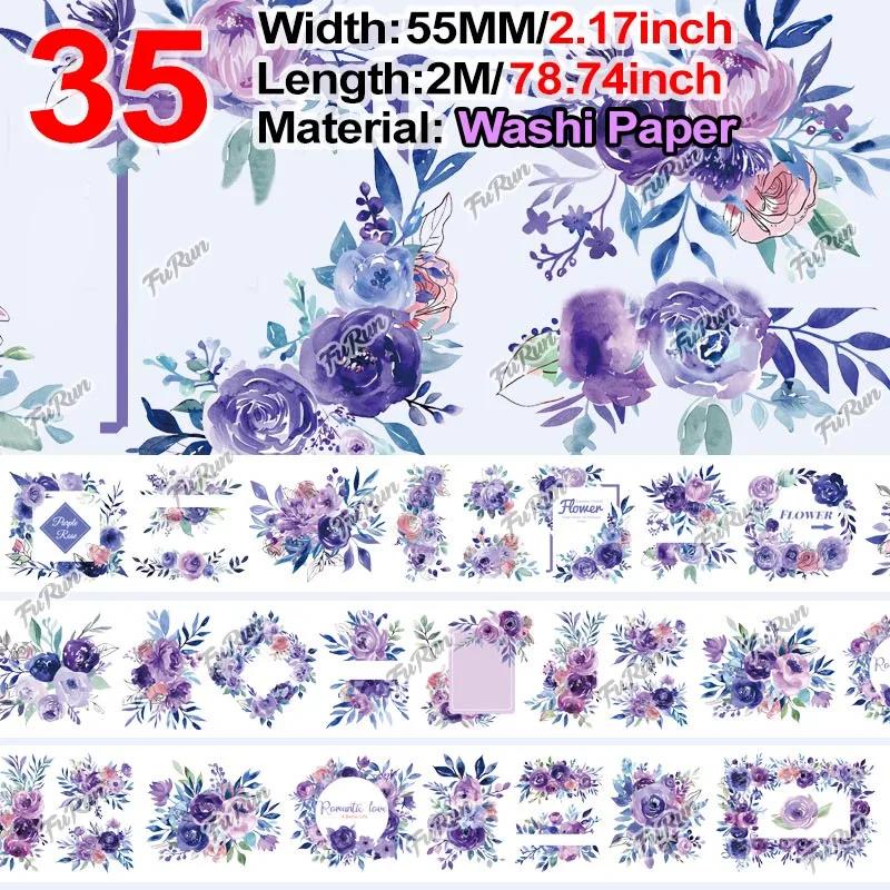 Fita PET de flor vintage para meninas, fita Washi para diário, fita adesiva, manual decorativo, adesivos Scrapbooking - Image 1