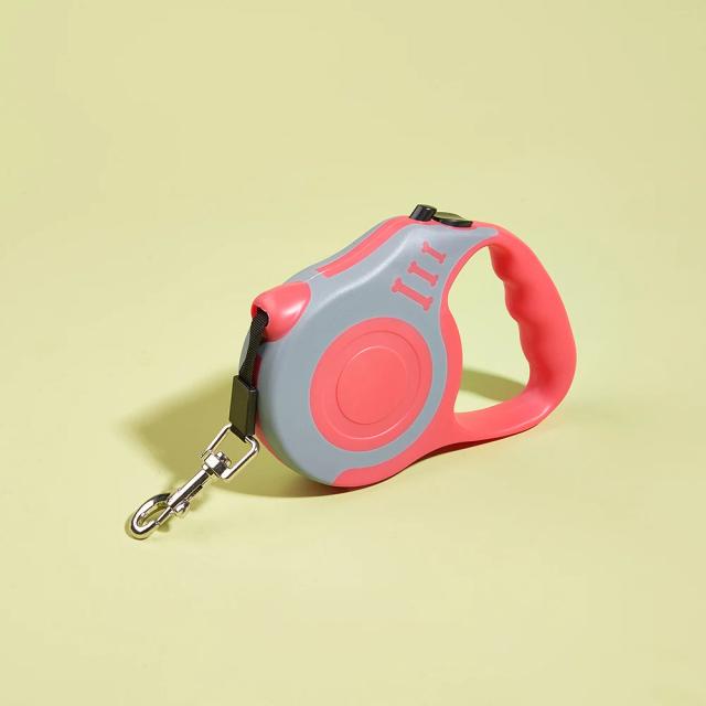 Trela Retrátil Automática de Nylon para Cães Pequenos e Gatos - Corda de Tração Ideal para Caminhadas e Viagens ao Ar Livre, Disponível em 3m e 5m