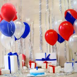 Látex balões e confetes para festa de aniversário, 20pcs, azul, vermelho e branco cor - Image 2