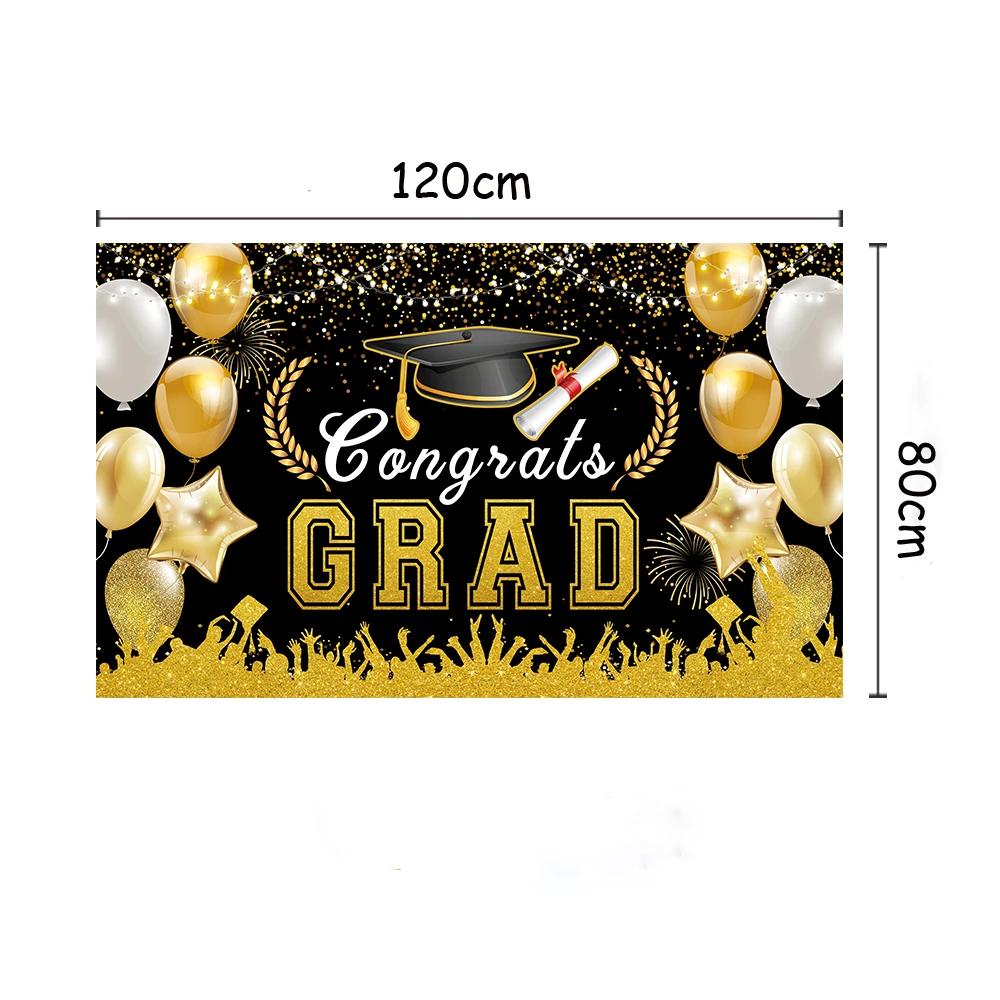 Pano de fundo para decoração de formatura, Banner, Tablecover, Balão para casa, Escola, Graduação, 2020 - Image 1