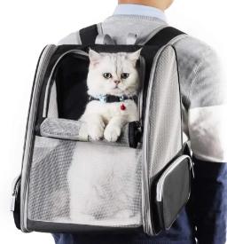Saco de portador respirável, Mochila dobrável portátil gato, Viagem ao ar livre saco de transporte para gatos e cachorro, Pet Shop - Image 2
