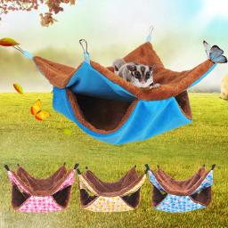 Double-Layer Plush Hammock para Pet, Ferret Pendurado Cama para Gato, Roedores Quentes, Animais de Estimação - Image 2