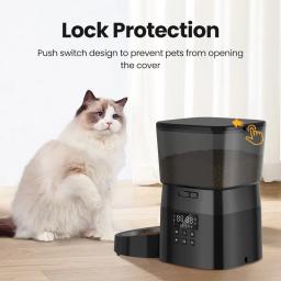 Rojeco Alimentador Automático Pet, Versão Botão, Auto Cat Food Dispenser, Dog Dry Food Acessórios, Controle inteligente - Image 6
