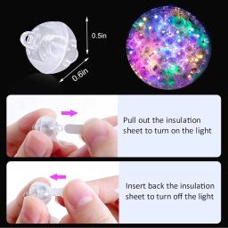 Mini LED Rodada Balão Luzes, Flash Lamp, Filler, Decorado Bola, Lanterna de Papel, Festa Festival, 50pcs - Image 2
