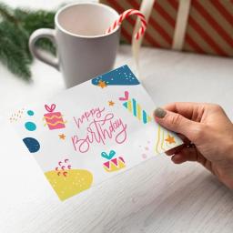 Feliz Aniversário Cartão com Envelope, Cartões de Convite do Partido para Crianças e Adultos, Cartões de Presente Dobrado, Cartão de Mensagem, 12Pcs - Image 5