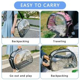 Dobrável Transparente Pet Carrier Bag, Cat Cage, Portátil, Viagem, Respirável, Transporte, Cesta, Mochila, Bolsa, Pet Supplies - Image 5