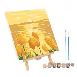 Kits de pintura a óleo por números para adultos, pintados à mão, flor, imagem diy, decoração home, diy, j4a6 - Image 5