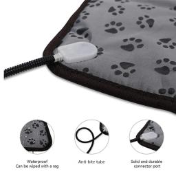 Impermeável ajustável anti-mordida pet aquecimento pad, cobertor elétrico, colchão do cão, cama quente, produtos de cachorro, inverno - Image 4