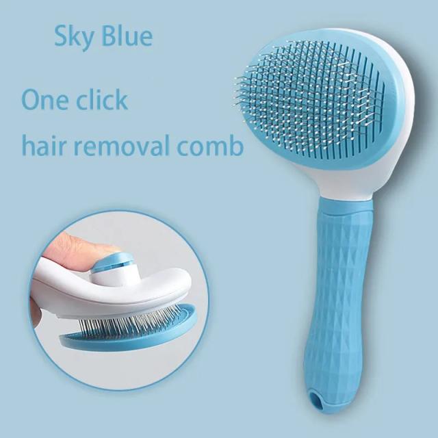 Escova Removedora de Pelo para Cães e Gatos - Ferramentas de Higiene e Acessórios para Pets