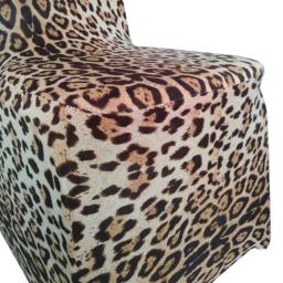 1pc capa de cadeira de festa elástica com estampa de leopardo para shows de moda modelo - Image 4
