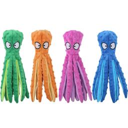 Animal de estimação brinquedo de pelúcia gato cão voz polvo casca quebra-cabeça brinquedo mordida resistente interativo pet dentes do cão limpeza mastigar brinquedo para animais de estimação suprimentos - Image 1