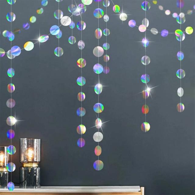 Papel Banner Prata Laser 3.75m para Decoração de Festas de Aniversário, Casamentos e Chá de Bebê