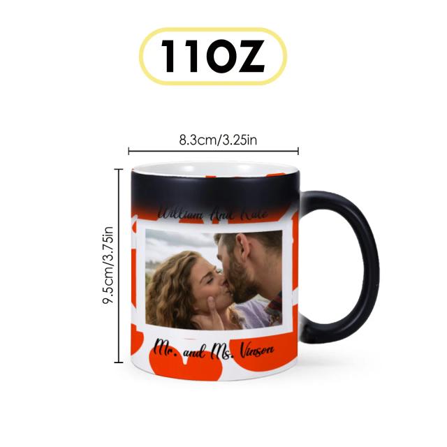 Canecas Mágicas Personalizadas que Mudam de Cor com Calor - Presente Perfeito para Casais no Dia dos Namorados