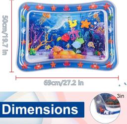 Tapete de jogo sensorial para animal de estimação, Esteira inflável para gato e cachorro, Tema do oceano, Tapete espessado com peixe - Image 6