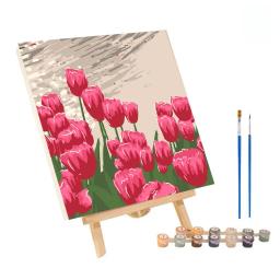 Kits de pintura a óleo por números para adultos, pintados à mão, flor, imagem diy, decoração home, diy, j4a6 - Image 4