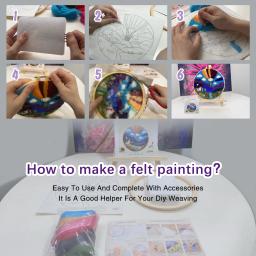Kit de feltro de agulhas para iniciantes, feltro, ferramentas de pintura com arte de feltro, boneco de neve inverno - Image 5