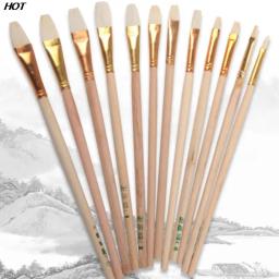 12pc Cerâmica Arte Lã Escova Set para Esmalte Cerâmica/pintura Colorir Aquarela Pintura Acrílica Artesanato DIY Pintura Caneta Arte Suprimentos - Image 2