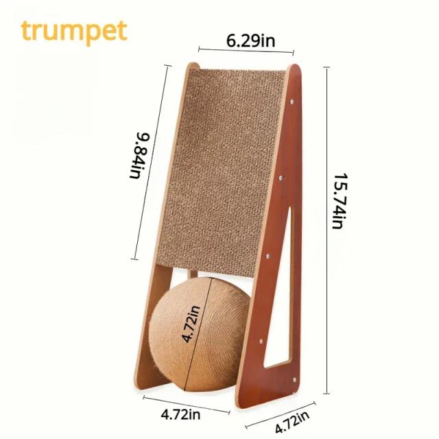 Raspadeira Vertical para Gatos com Brinquedo Arranhador Destacável e Garra Resistente para Proteção da Mobília