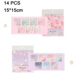 DIY Origami Papel, Flores Japonesas, Bronzing, Artesanato, LED Crane, Scrabooking Material, 15cm, 14PCs, Atacado - Image 5