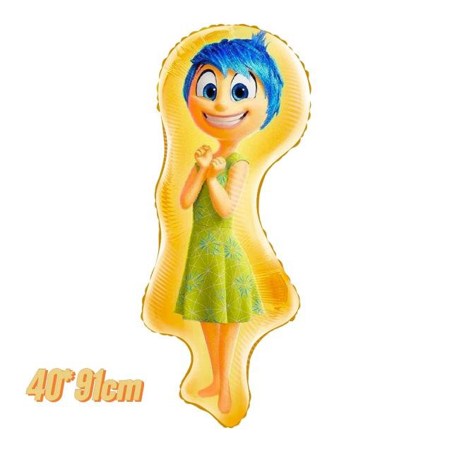 Decoração de Aniversário Cartoon com Kit de Talheres e Balões Alegria para Meninos e Meninas - Tema Inside Out 2