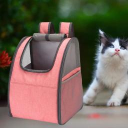 Transportador de estimação dobrável respirável, Mochila Animal pequena, Caminhadas viajando, Alça dupla - Image 5
