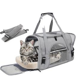 Gato portador de cão portador de animais de estimação companhia aérea aprovado para cães pequenos gatos médios filhotes dobrável cão viagem transportadora para filhote de cachorro - Image 1