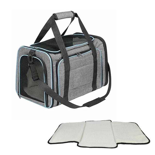 Transportador Dobrável Macio para Animais de Estimação - Bolsa Expandível para Gatos e Cães, Ideal para Viagens Portáteis