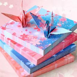 400 folhas de papel origami artesanato dobrável sorte desejo guindaste artesanato dupla face dobrável sorte desejo papel diy cor scrapbooking - Image 2
