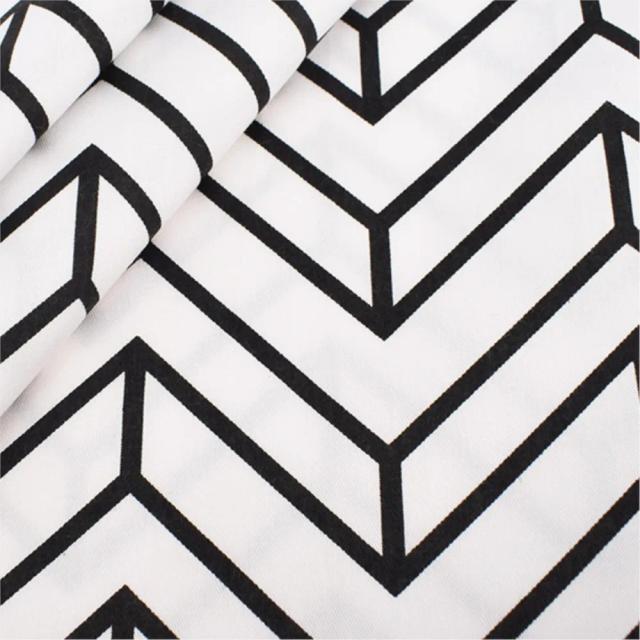 Tecido de Algodão Impressão Sarja para Patchwork e Quilting - Série Preto e Branco, 3 Especificações, Modelos C137