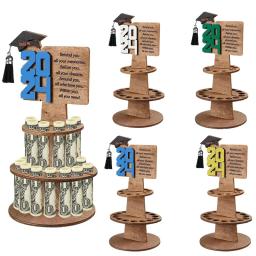 Porta-dinheiro em camadas para graduação, Cartão e Carteira, Clipe de dinheiro criativo, DIY, Decoração de festa, 2024 - Image 1