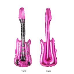 Balões de guitarra de desenhos animados para crianças, balão de ar inflável, festa de aniversário, brinquedo clássico, decoração do casamento, 85cm, 4pcs - Image 4