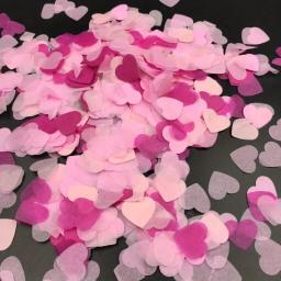 2 pacotes de confete colorido amor pêssego coração dia dos namorados festa de casamento mão jogando pétalas onda bola balão enchimento papel - Image 4