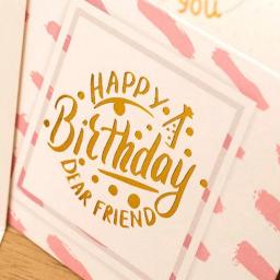 Cartão do feliz aniversário para crianças e adultos, cartões de convite, cartão de mensagem dobrado, presente do partido, estilo aleatório, 10pcs - Image 5